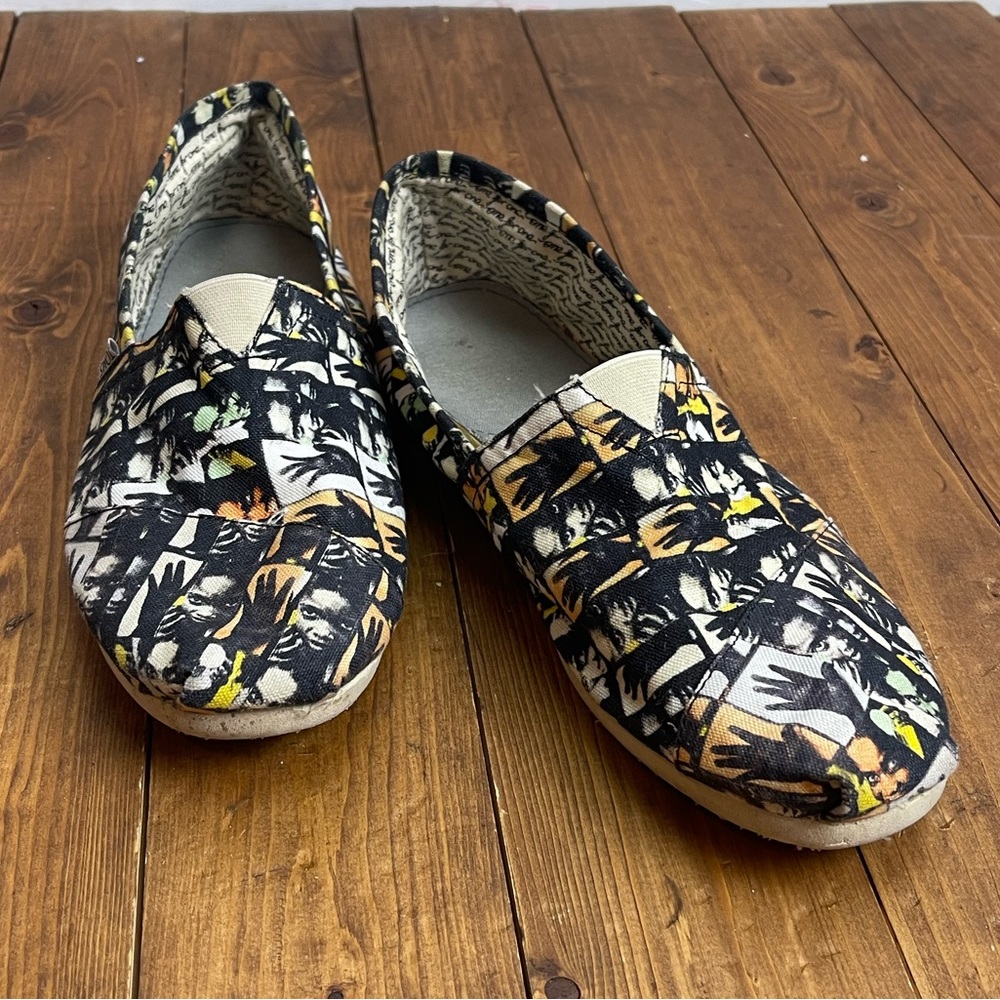 Toms classic slip on shoes faces
